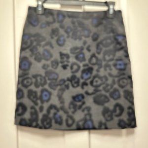 Ann Taylor Gray and Blue Patterned Skirt 2P